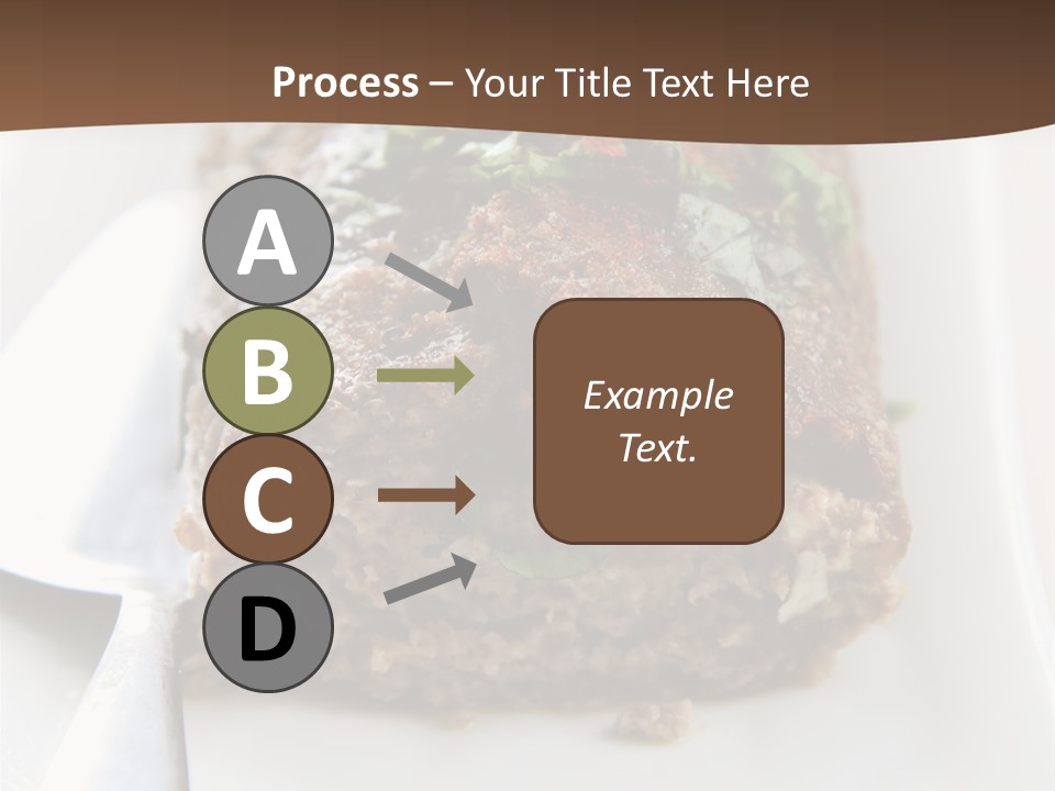A Piece Of Meat On A Plate On A Table PowerPoint Template