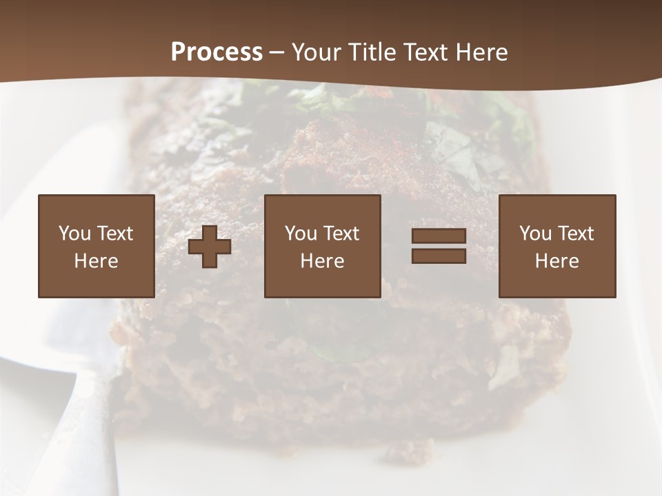 A Piece Of Meat On A Plate On A Table PowerPoint Template
