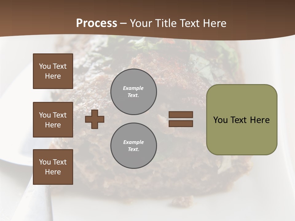 A Piece Of Meat On A Plate On A Table PowerPoint Template