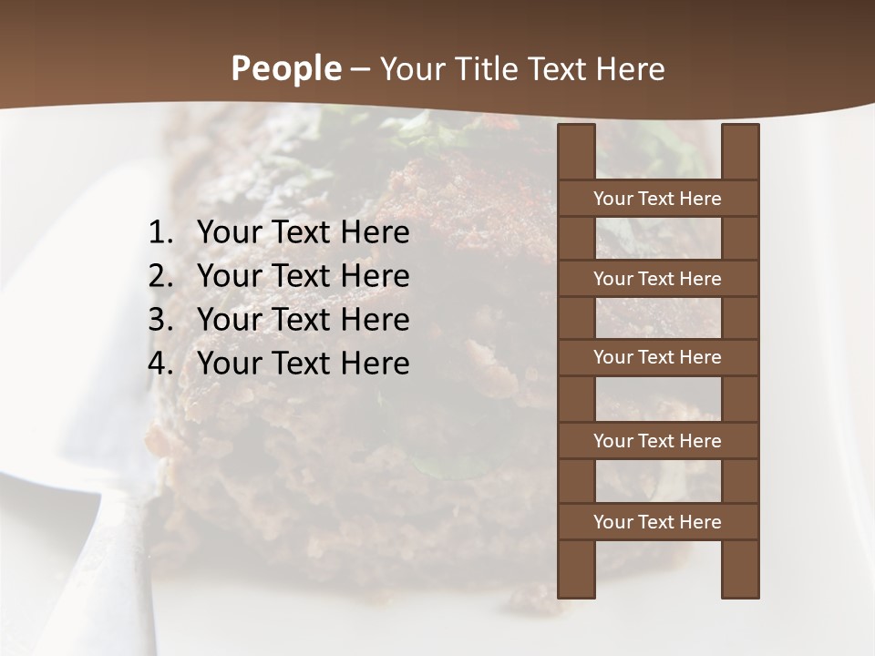 A Piece Of Meat On A Plate On A Table PowerPoint Template