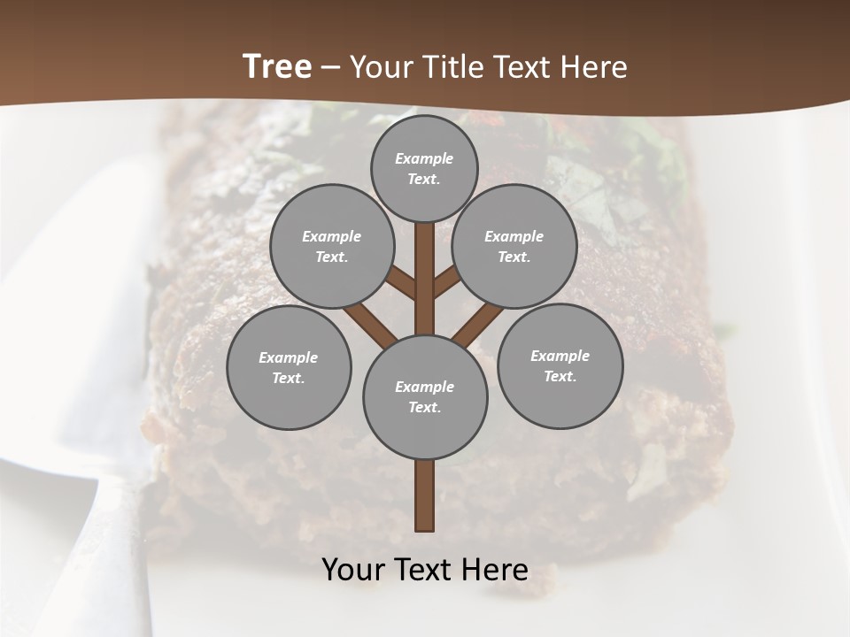 A Piece Of Meat On A Plate On A Table PowerPoint Template