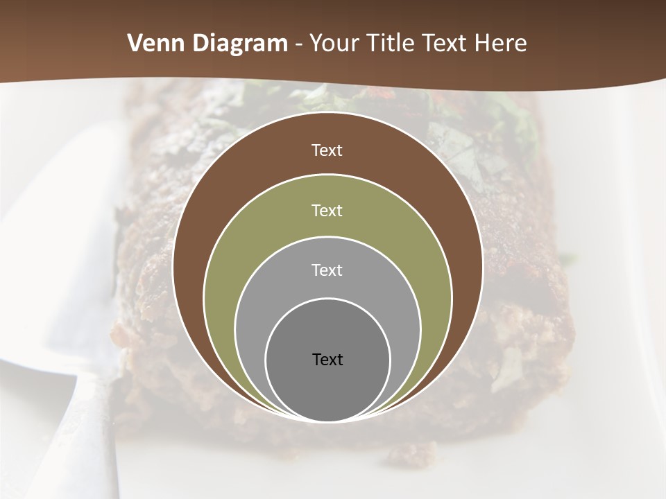 A Piece Of Meat On A Plate On A Table PowerPoint Template