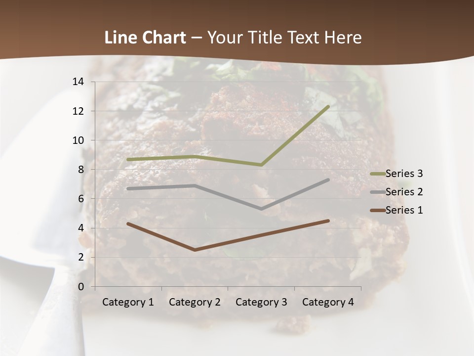 A Piece Of Meat On A Plate On A Table PowerPoint Template