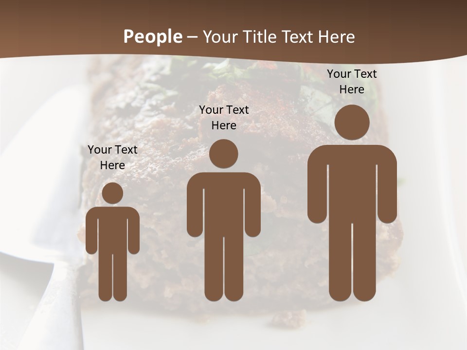 A Piece Of Meat On A Plate On A Table PowerPoint Template