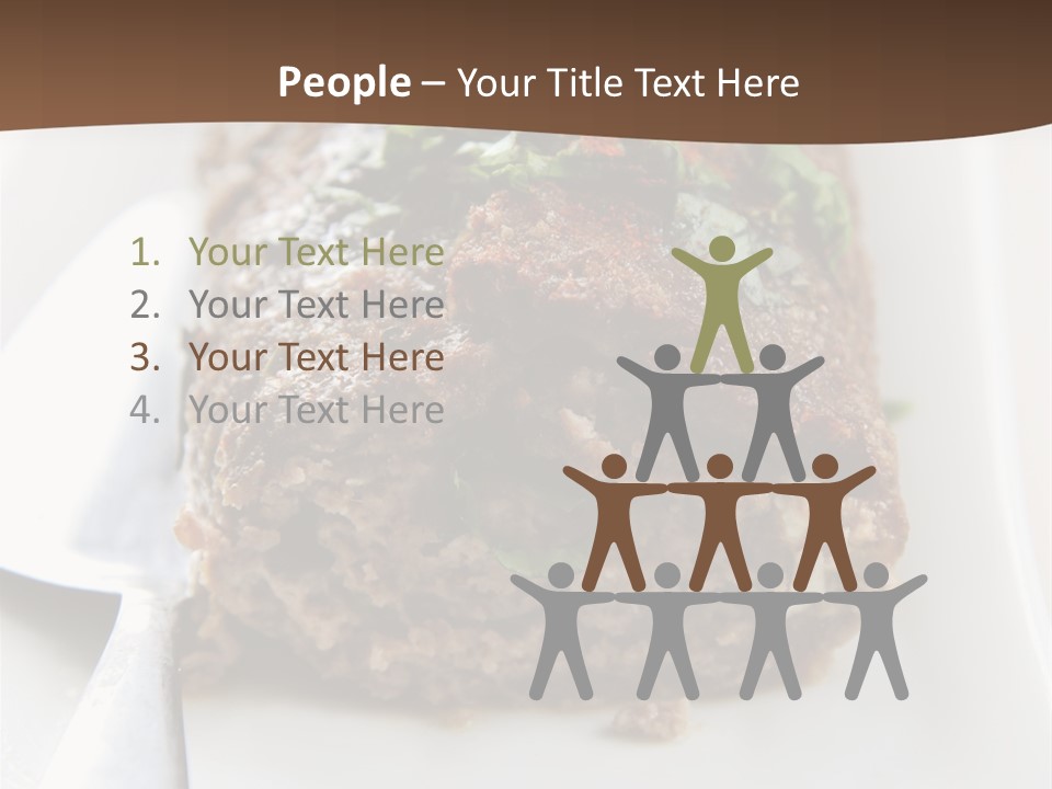 A Piece Of Meat On A Plate On A Table PowerPoint Template