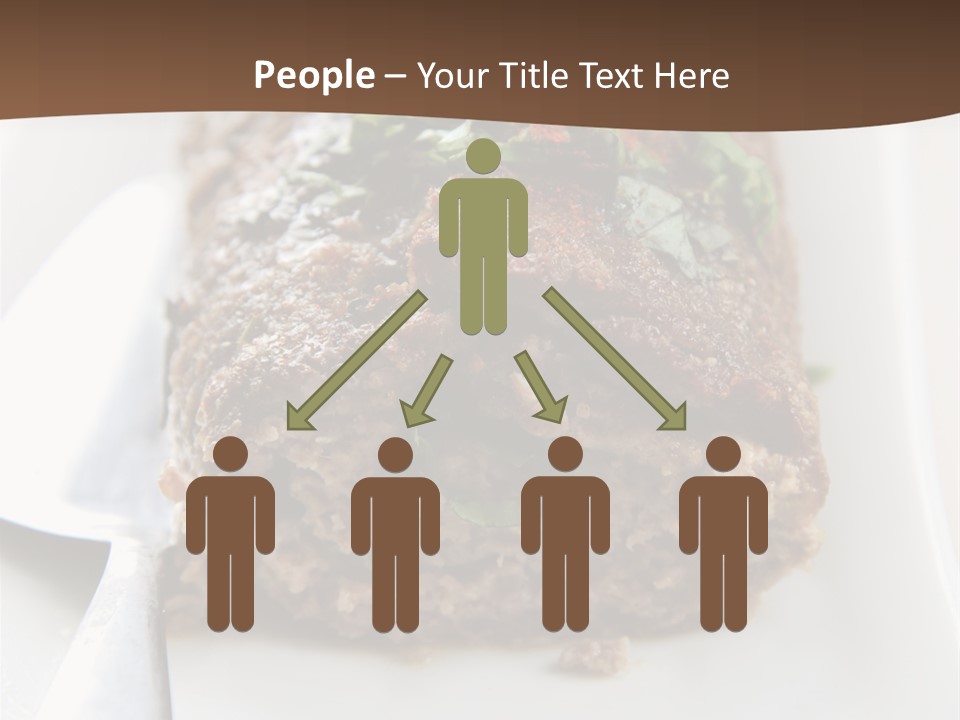 A Piece Of Meat On A Plate On A Table PowerPoint Template