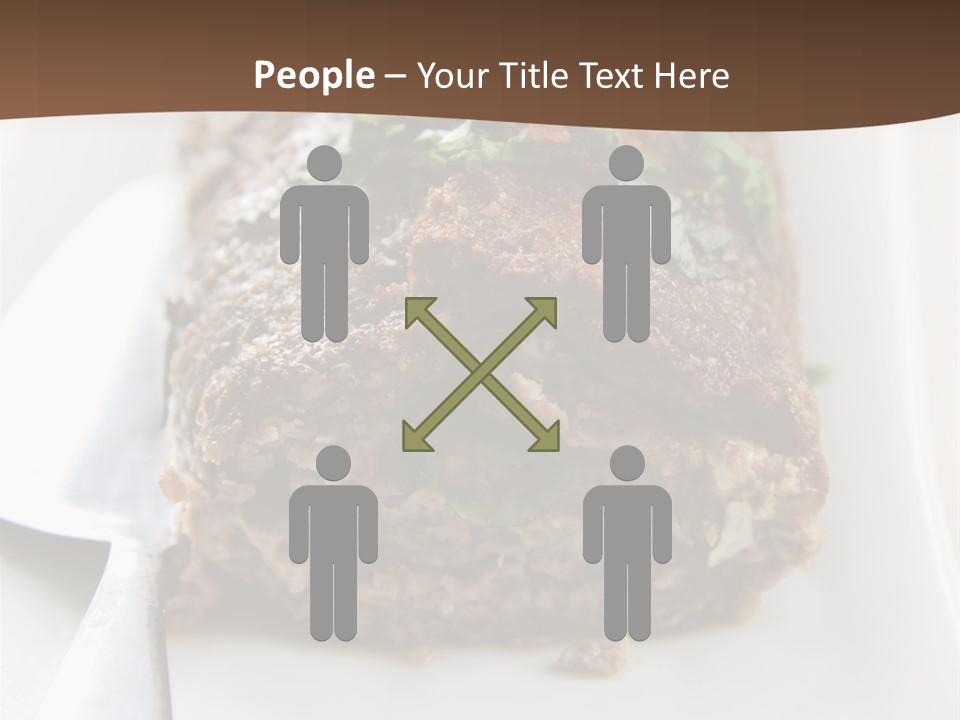A Piece Of Meat On A Plate On A Table PowerPoint Template