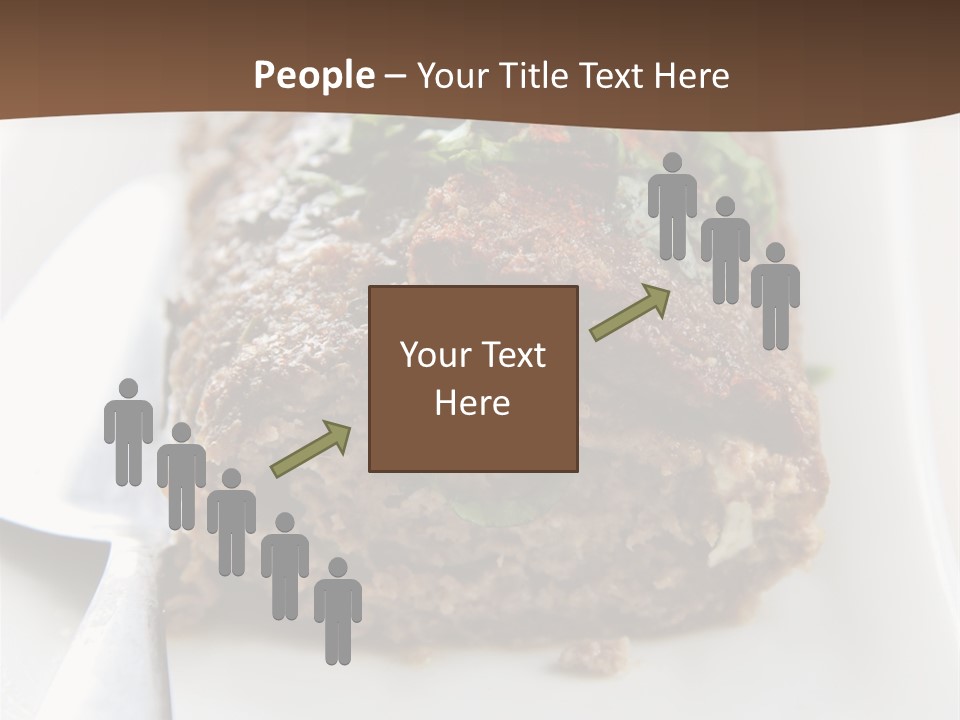 A Piece Of Meat On A Plate On A Table PowerPoint Template