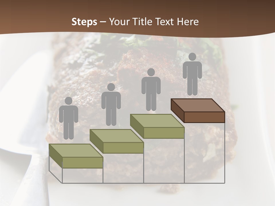A Piece Of Meat On A Plate On A Table PowerPoint Template
