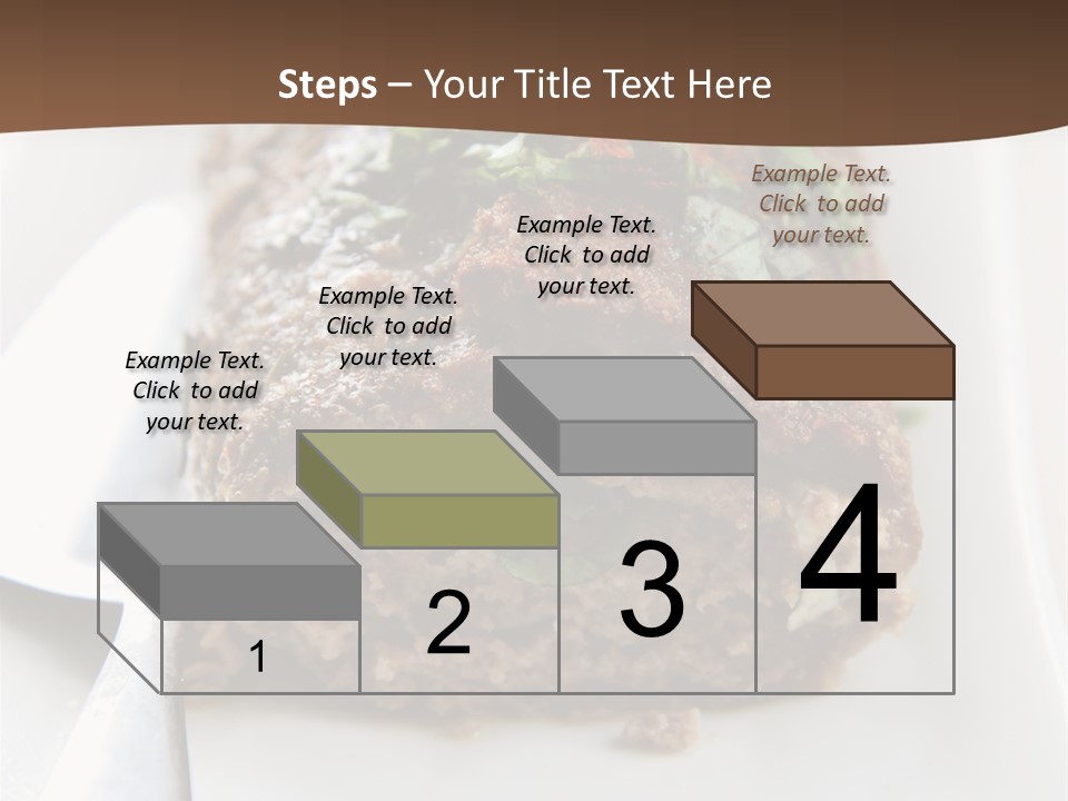 A Piece Of Meat On A Plate On A Table PowerPoint Template