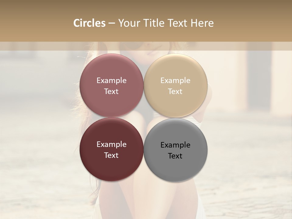 A Woman Sitting On The Ground With Her Hands Behind Her Head PowerPoint Template