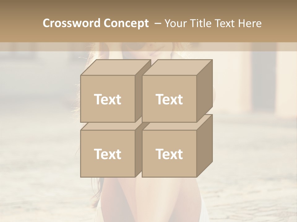 A Woman Sitting On The Ground With Her Hands Behind Her Head PowerPoint Template