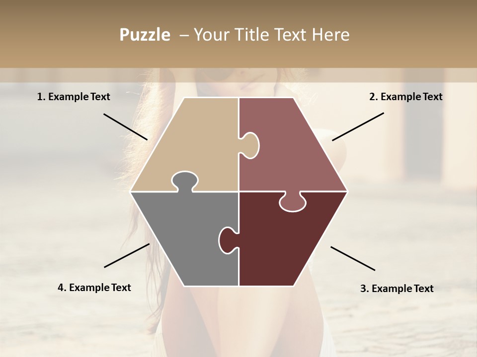 A Woman Sitting On The Ground With Her Hands Behind Her Head PowerPoint Template