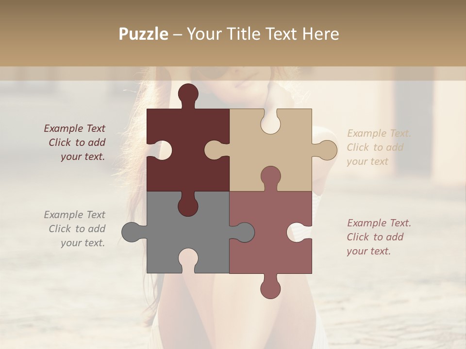 A Woman Sitting On The Ground With Her Hands Behind Her Head PowerPoint Template