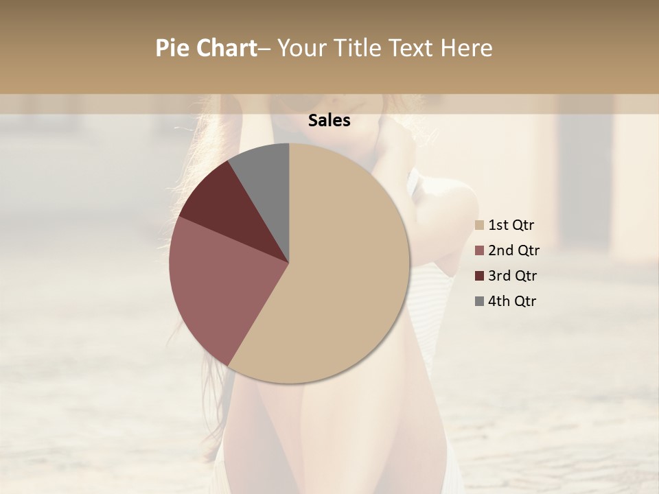 A Woman Sitting On The Ground With Her Hands Behind Her Head PowerPoint Template