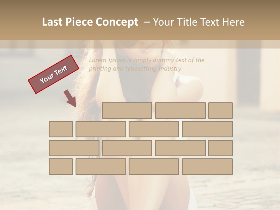 A Woman Sitting On The Ground With Her Hands Behind Her Head PowerPoint Template