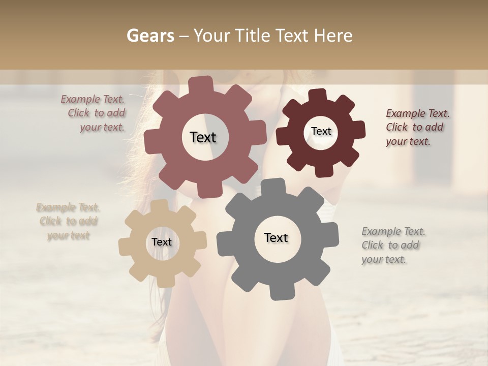 A Woman Sitting On The Ground With Her Hands Behind Her Head PowerPoint Template