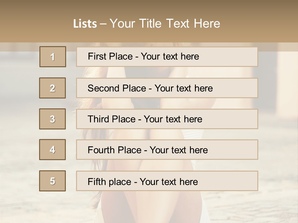 A Woman Sitting On The Ground With Her Hands Behind Her Head PowerPoint Template