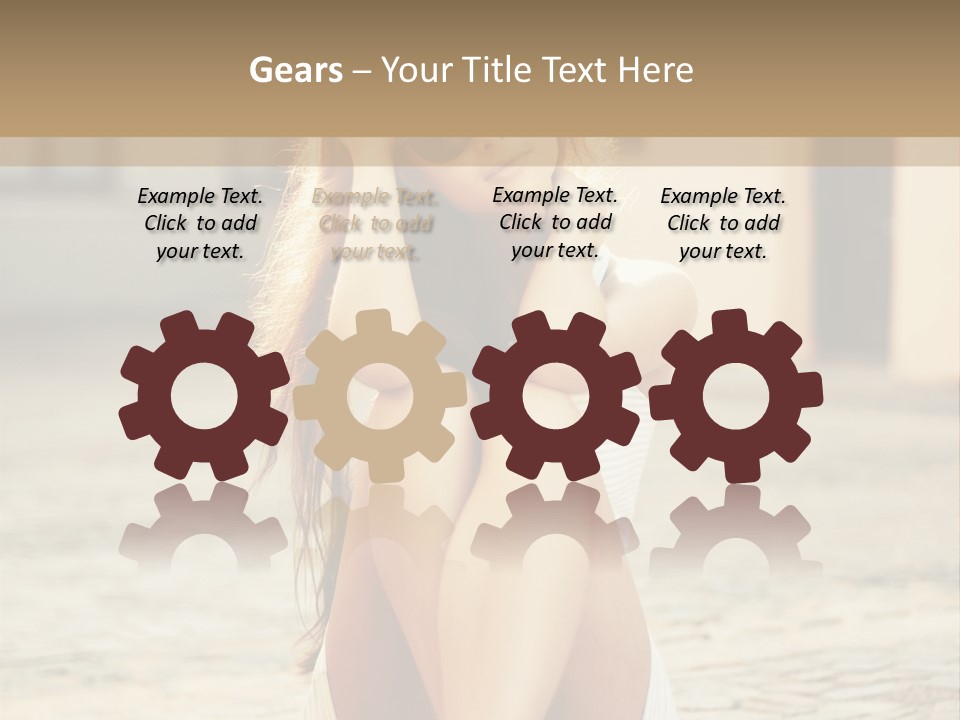 A Woman Sitting On The Ground With Her Hands Behind Her Head PowerPoint Template