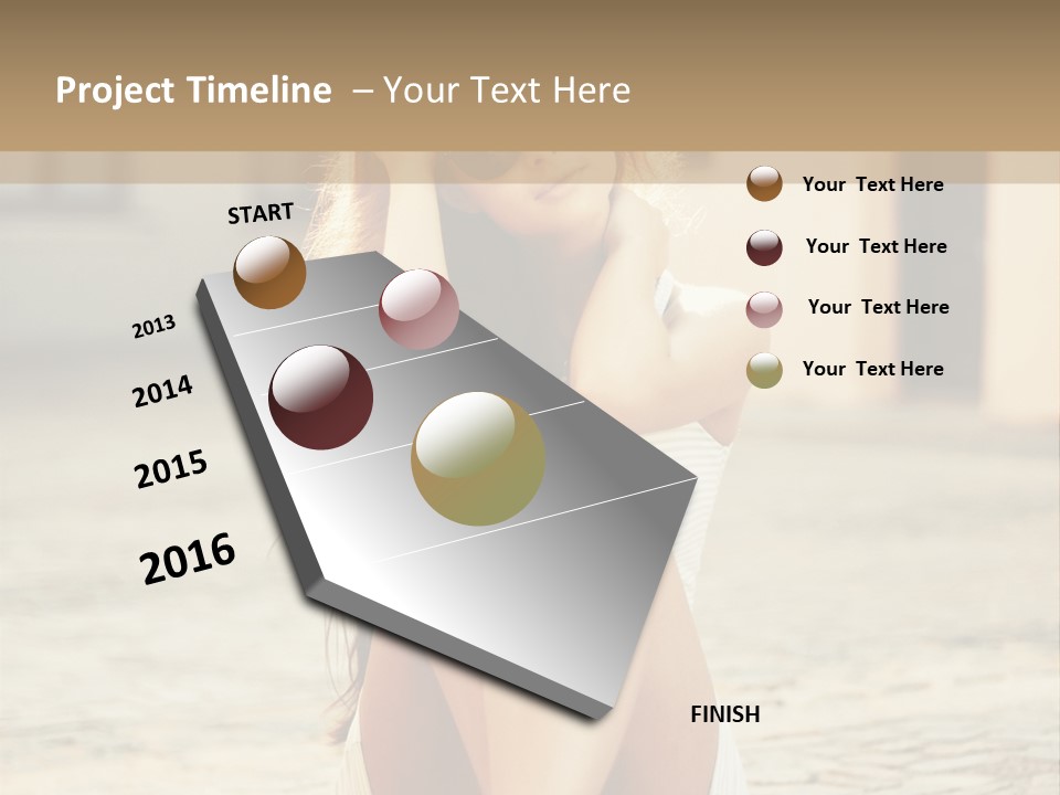 A Woman Sitting On The Ground With Her Hands Behind Her Head PowerPoint Template