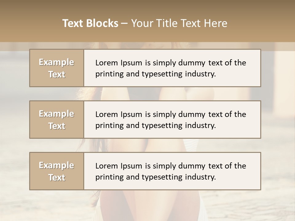 A Woman Sitting On The Ground With Her Hands Behind Her Head PowerPoint Template