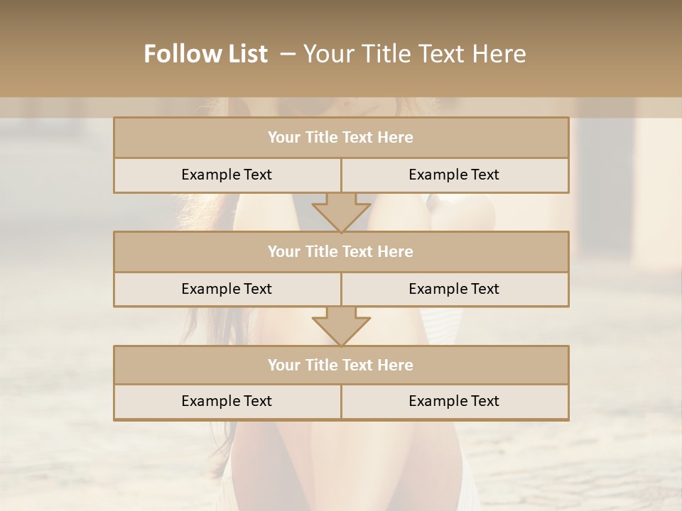 A Woman Sitting On The Ground With Her Hands Behind Her Head PowerPoint Template