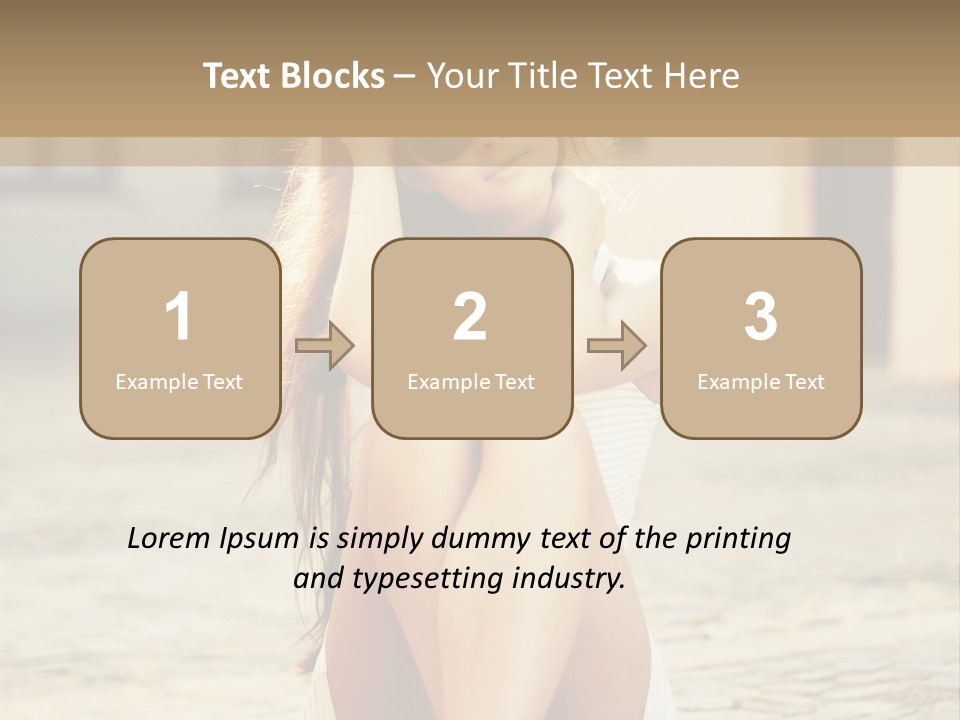 A Woman Sitting On The Ground With Her Hands Behind Her Head PowerPoint Template