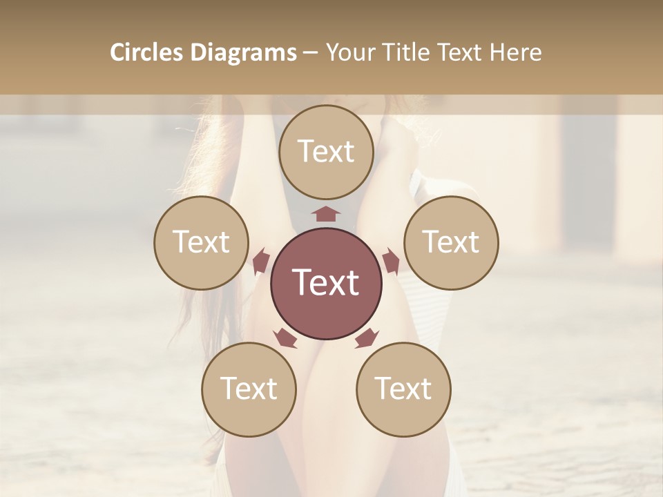 A Woman Sitting On The Ground With Her Hands Behind Her Head PowerPoint Template