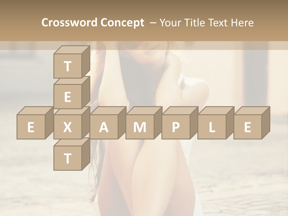 A Woman Sitting On The Ground With Her Hands Behind Her Head PowerPoint Template