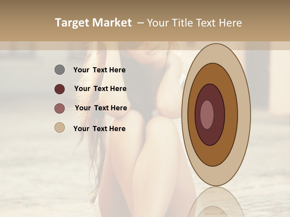 A Woman Sitting On The Ground With Her Hands Behind Her Head PowerPoint Template