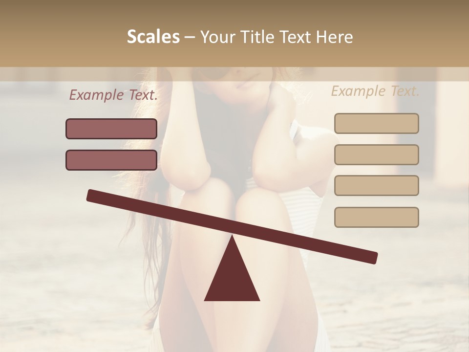 A Woman Sitting On The Ground With Her Hands Behind Her Head PowerPoint Template