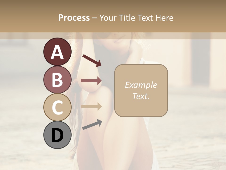 A Woman Sitting On The Ground With Her Hands Behind Her Head PowerPoint Template