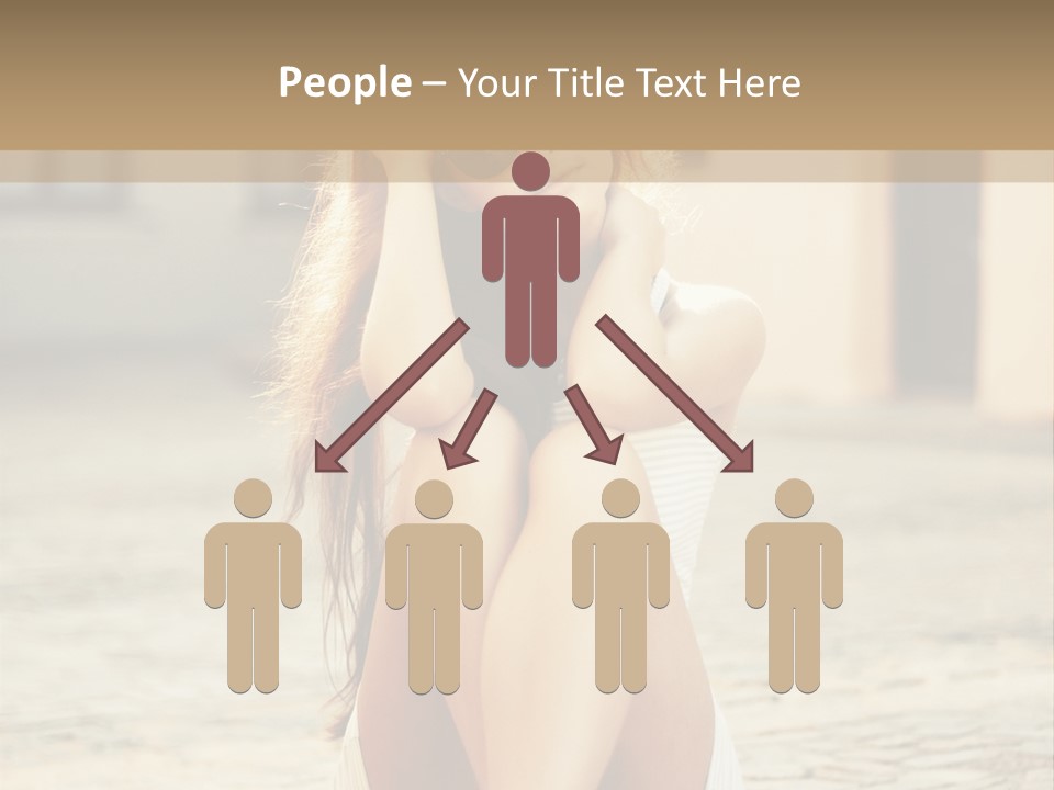 A Woman Sitting On The Ground With Her Hands Behind Her Head PowerPoint Template