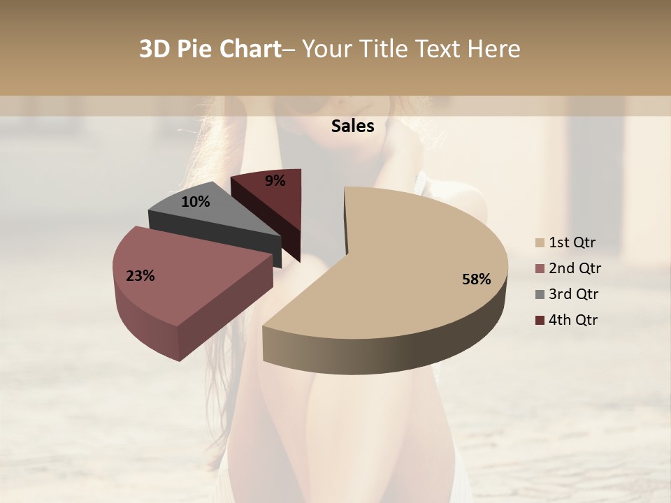 A Woman Sitting On The Ground With Her Hands Behind Her Head PowerPoint Template