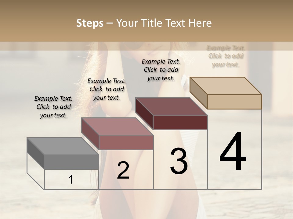 A Woman Sitting On The Ground With Her Hands Behind Her Head PowerPoint Template