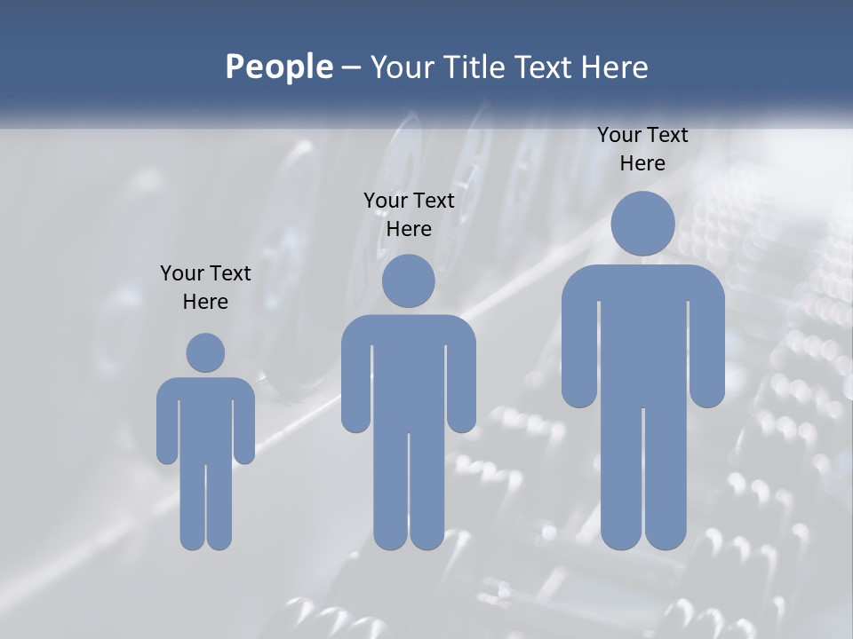 A Row Of Dumbbells In A Gym Powerpoint Template PowerPoint Template