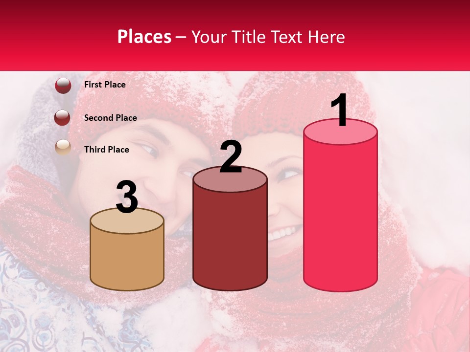 A Man And A Woman Laying In The Snow PowerPoint Template