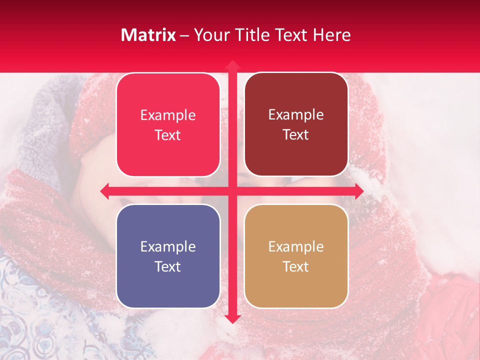 A Man And A Woman Laying In The Snow PowerPoint Template