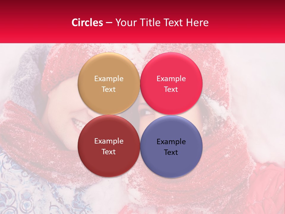 A Man And A Woman Laying In The Snow PowerPoint Template