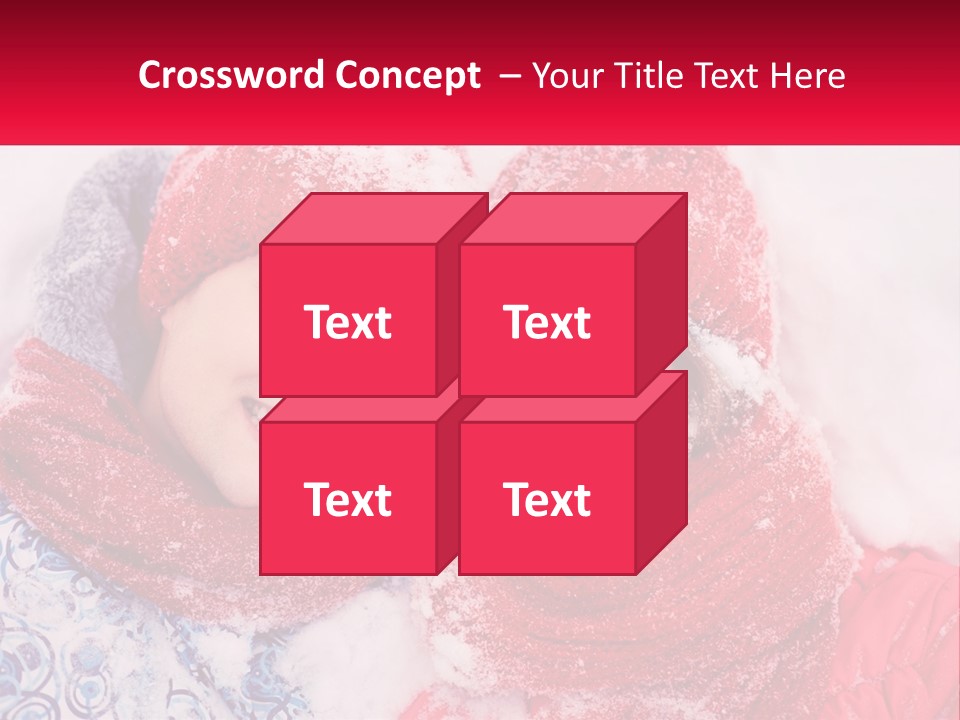 A Man And A Woman Laying In The Snow PowerPoint Template