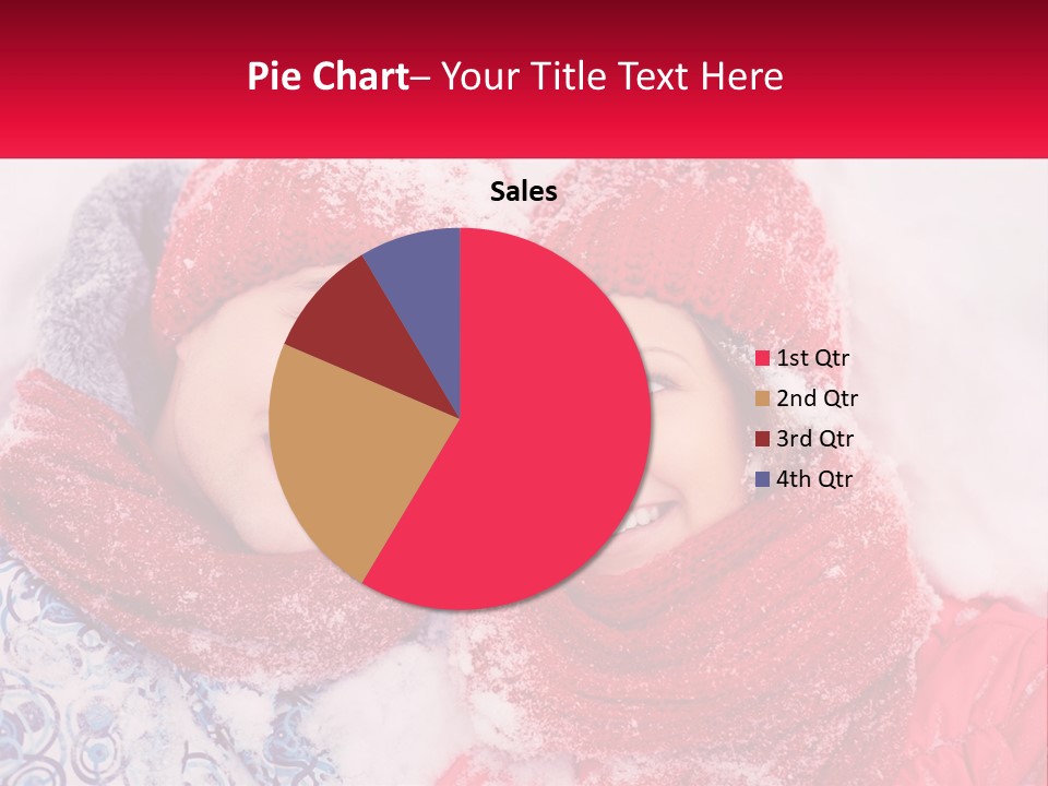A Man And A Woman Laying In The Snow PowerPoint Template