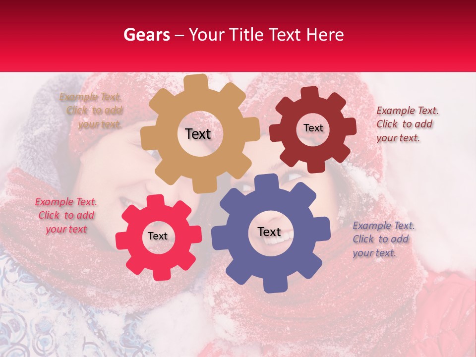 A Man And A Woman Laying In The Snow PowerPoint Template