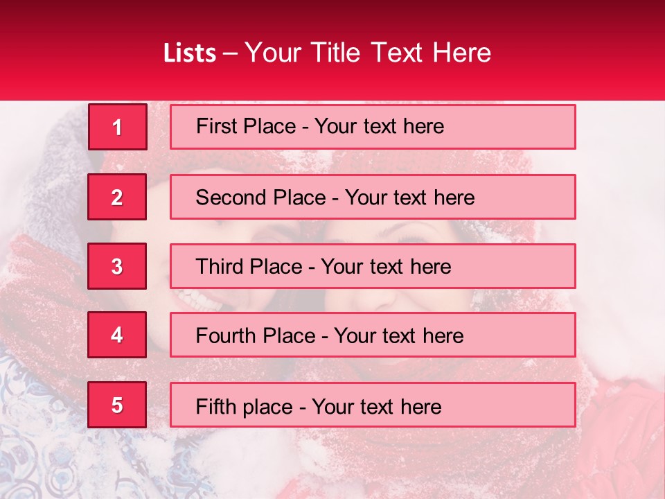 A Man And A Woman Laying In The Snow PowerPoint Template