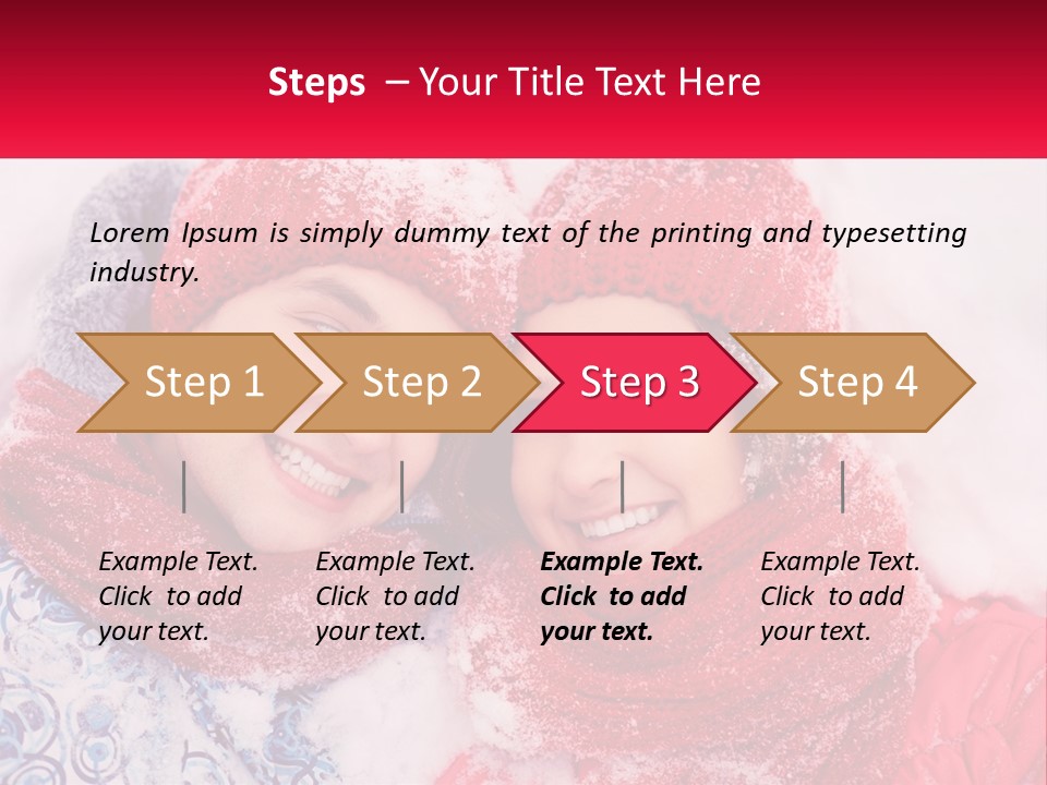 A Man And A Woman Laying In The Snow PowerPoint Template