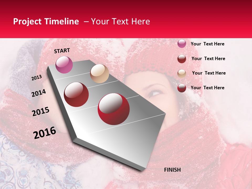 A Man And A Woman Laying In The Snow PowerPoint Template