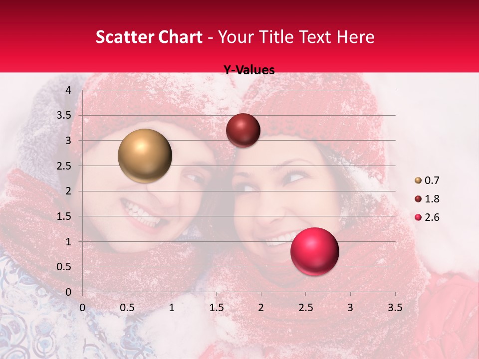 A Man And A Woman Laying In The Snow PowerPoint Template