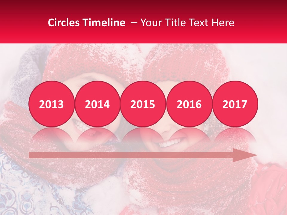 A Man And A Woman Laying In The Snow PowerPoint Template