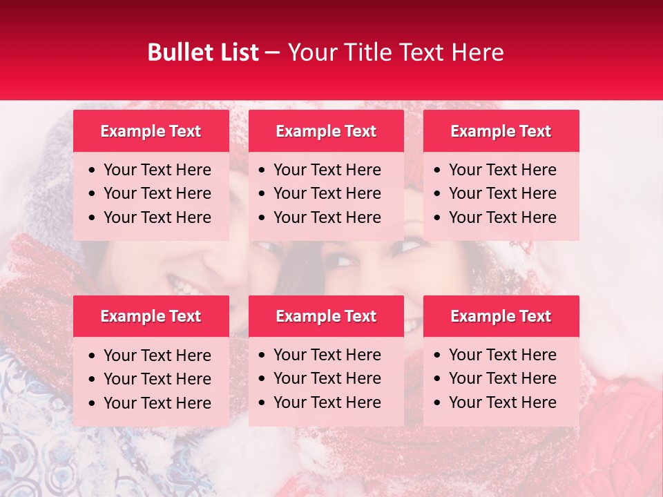 A Man And A Woman Laying In The Snow PowerPoint Template