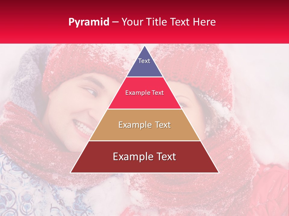 A Man And A Woman Laying In The Snow PowerPoint Template