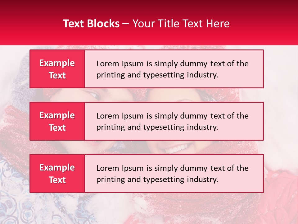 A Man And A Woman Laying In The Snow PowerPoint Template